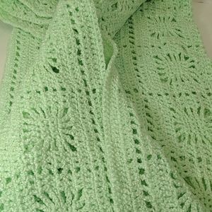 Hand knitted baby blanket afghan